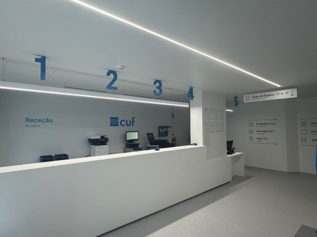 Receção - Clínica CUF Imagiologia Pombal Barreiro