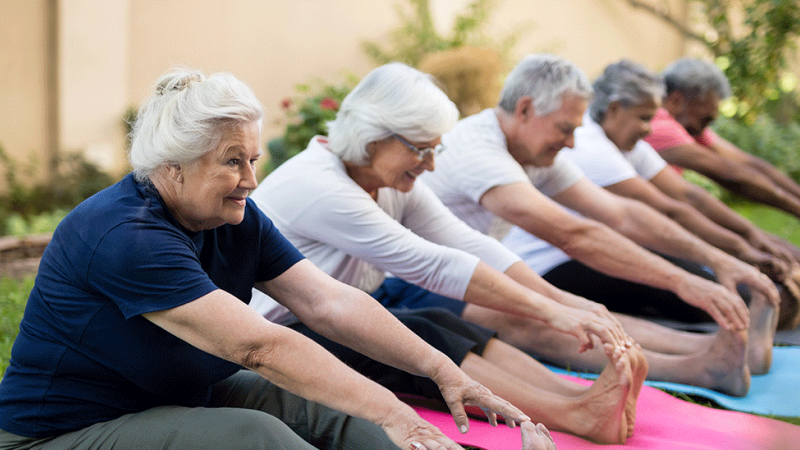 Mulheres seniores usufruem dos benefícios do exercício físico para os idosos