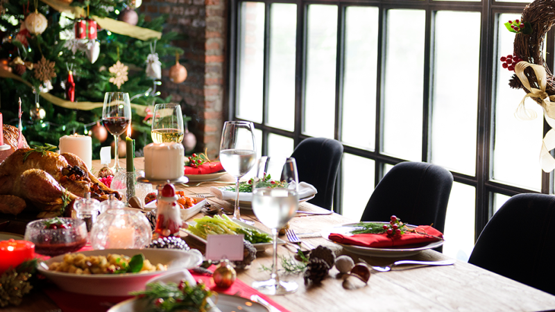 Mesa demonstra lado saudável do Natal