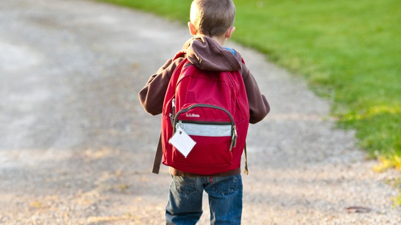 Aluno regressa à escola