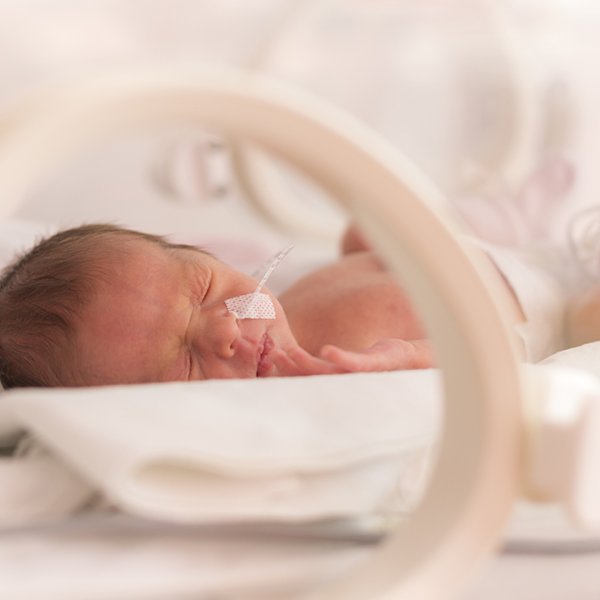 Bebé prematuro na incubadora