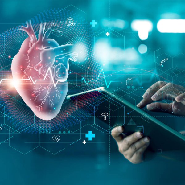 imagem trabalhada com coração e digitalização