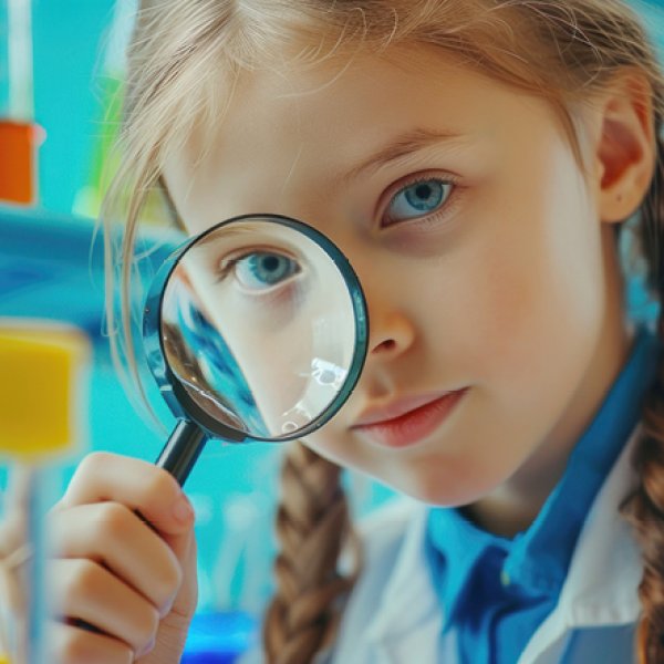 Criança com Lupa
