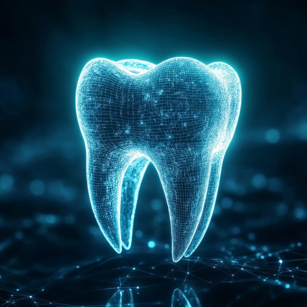 dente estilizado em ambiente digital para o congresso de medicina dentaria CUF