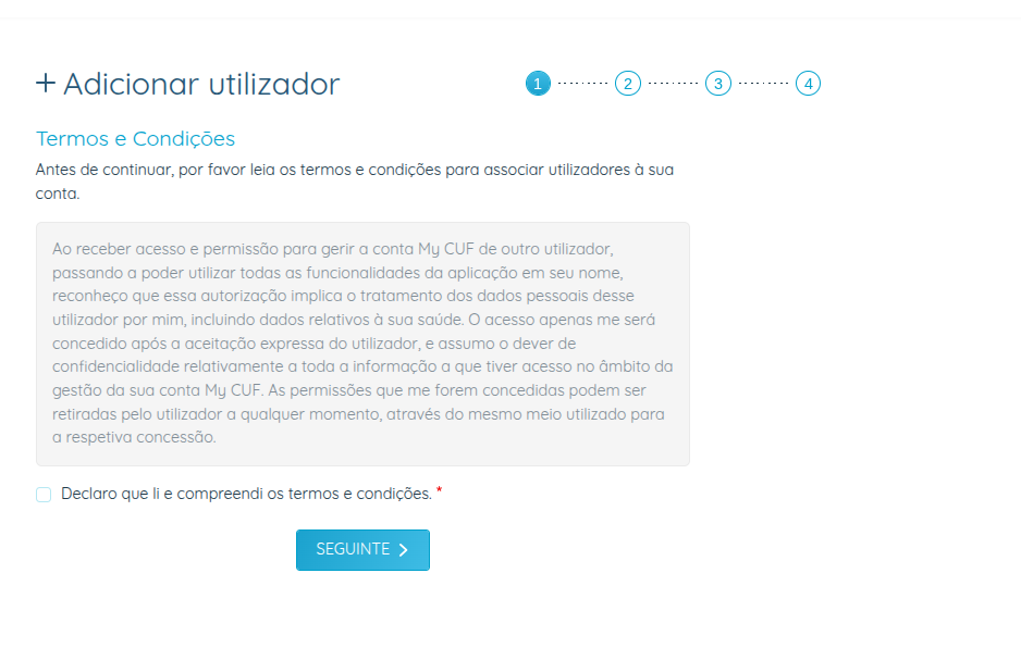My CUF - Gestão do Agregado - Passo 2