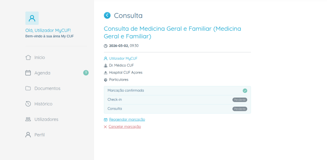 My CUF - check in automatico