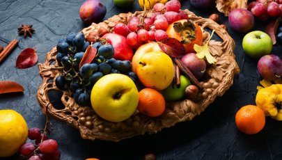 Fruta e legumes do outono