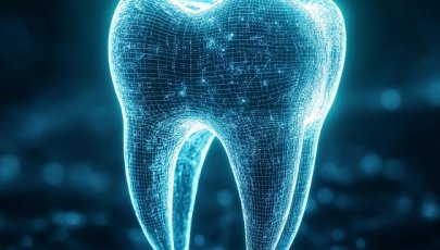 dente estilizado em ambiente digital para o congresso de medicina dentaria CUF