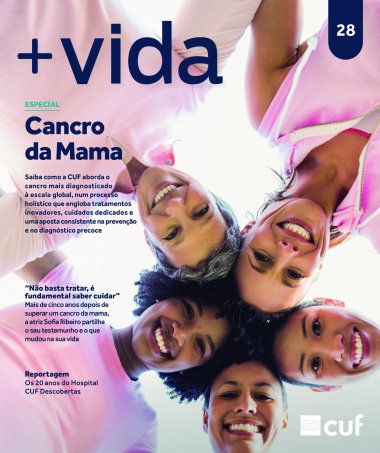 capa da revista + vida tema cancro da mama